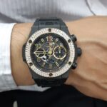 高雄流當品拍賣 原裝 HUBLOT 宇舶 BIG BANG 鑽圈 48mm 自動 男錶 9成5新 盒單 ZR423